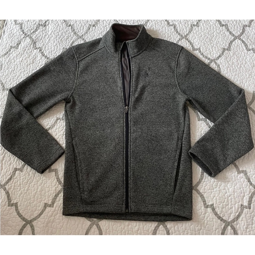 Spyder Heather Grey Zip Up Jacket Men’s Size Small